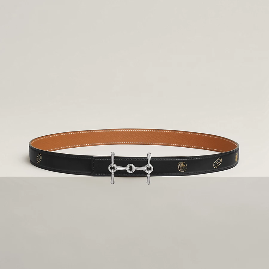 H Equestre belt buckle & Hermès sur Mer reversible leather strap 24 mm - Image 1